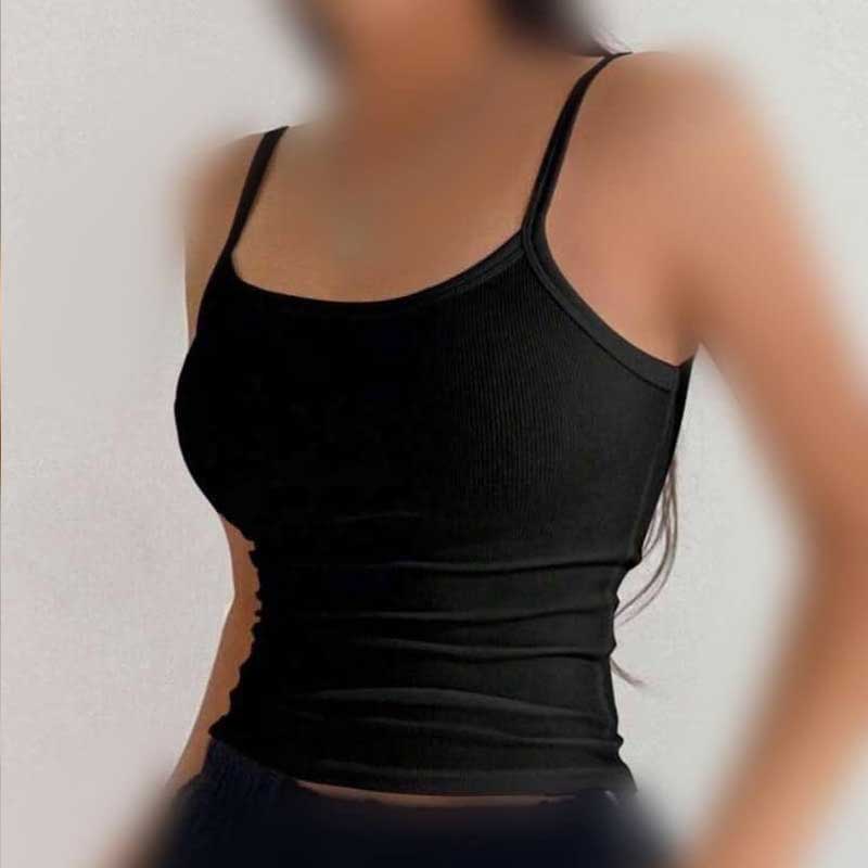 تاپ ۲ بندی مشکی (پک 6 عددی)