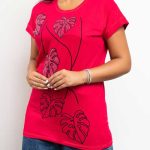 تیشرت نبم استین برگ (پک 6 عددی)