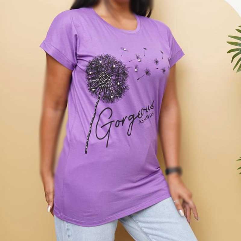 تیشرت نبم استین قاصدک (پک 6 عددی)