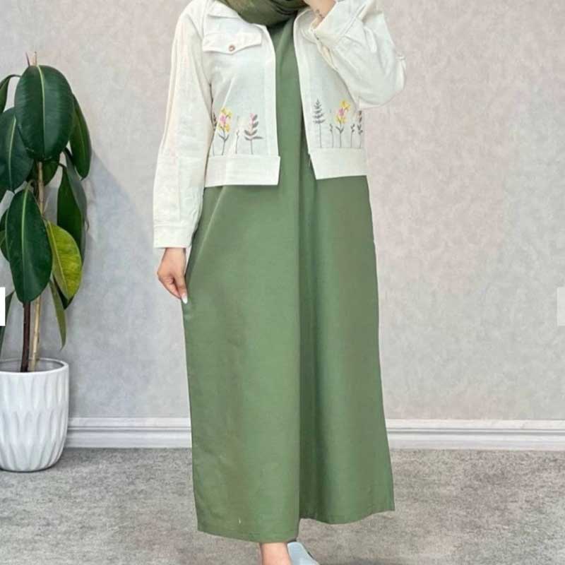 کت و سارافن گلدوزی عالیه (پک 3 عددی)