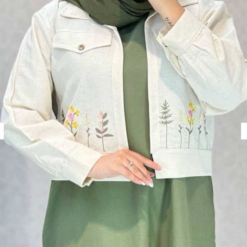 کت و سارافن گلدوزی عالیه (پک 3 عددی)