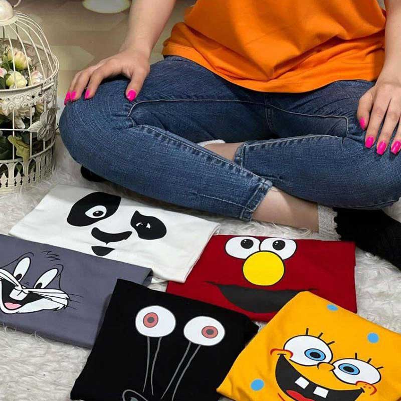 تیشرت چاپ انیمیشنی (پک 6 عددی)