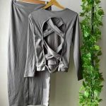 ست بلوز و دامن پشت ضربدری (پک 5 عددی)