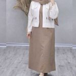 کت و سارافن گلدوزی عالیه (پک 3 عددی)