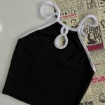 نیمتنه نواری پشت گردنی سفید (پک 6 عددی)