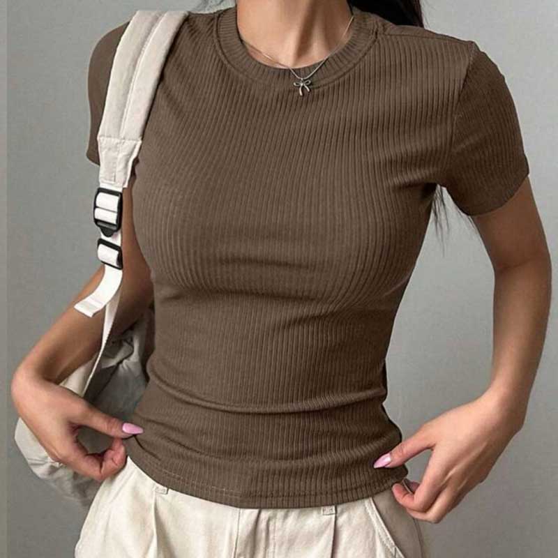 تیشرت بیسیک  یقه گرد  (پک 5 عددی)