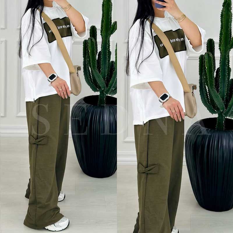 ست تیشرت شلوار بگ (پک 3 عددی)