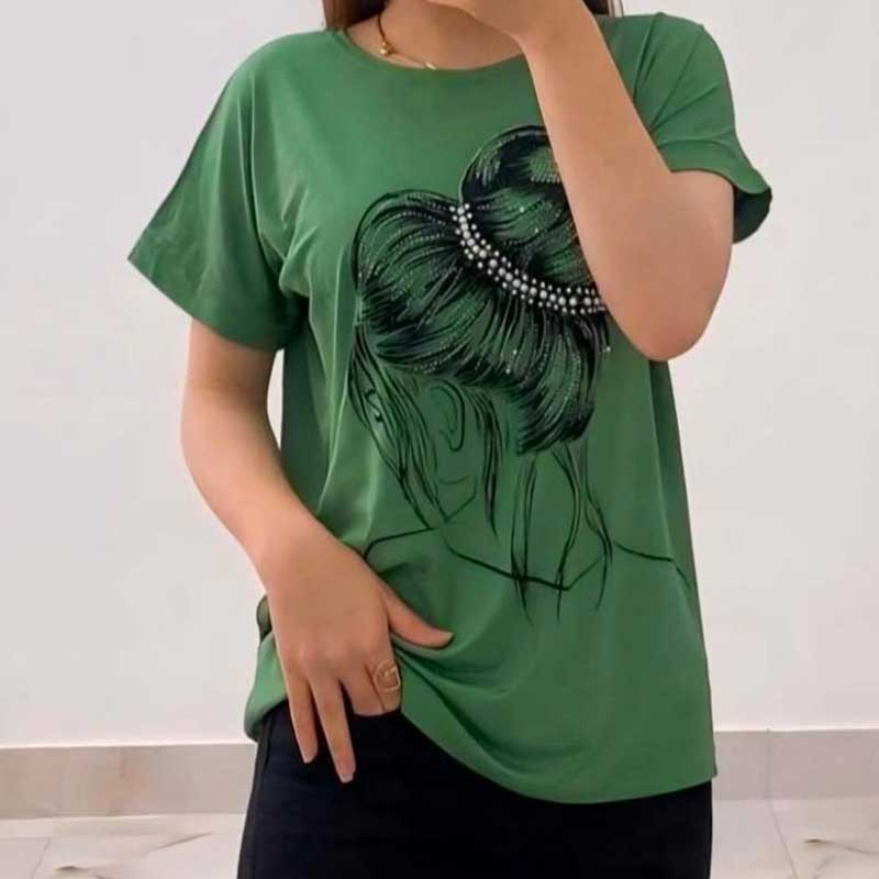 تیشرت نبم استین گیسو (پک 6 عددی)