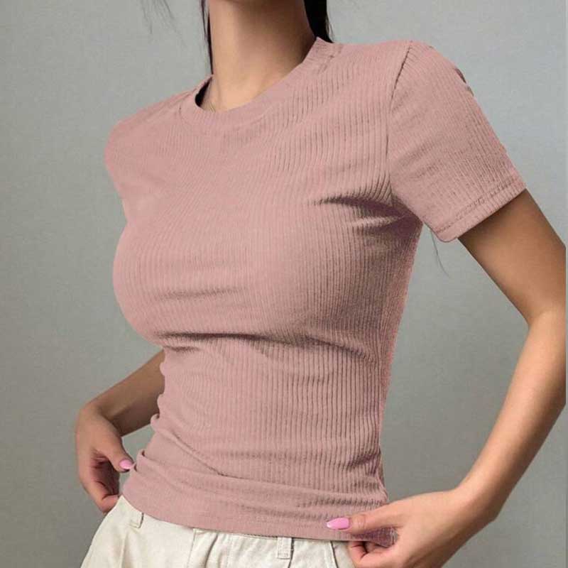 تیشرت بیسیک  یقه گرد  (پک 5 عددی)