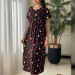 ساحلی کمر کش دار یقه دلبری (پک 4 عددی)