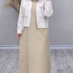 کت و سارافن گلدوزی عالیه (پک 3 عددی)