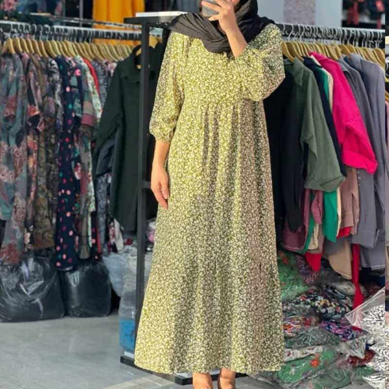 مانتو ساحلی بلند گل ریز (پک 6 عددی)