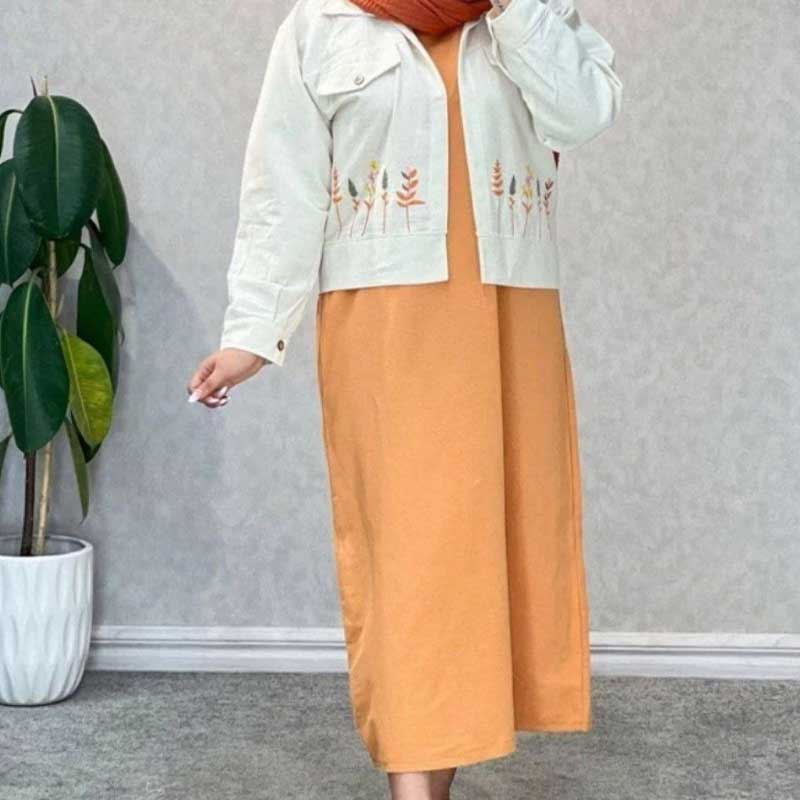 کت و سارافن گلدوزی عالیه (پک 3 عددی)