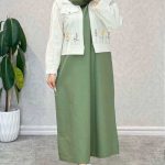 کت و سارافن گلدوزی عالیه (پک 3 عددی)