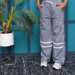 شلوار بگ دمپا نوار دار  (پک 4 عددی)