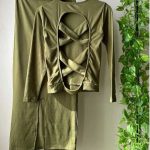 ست بلوز و دامن پشت ضربدری (پک 5 عددی)