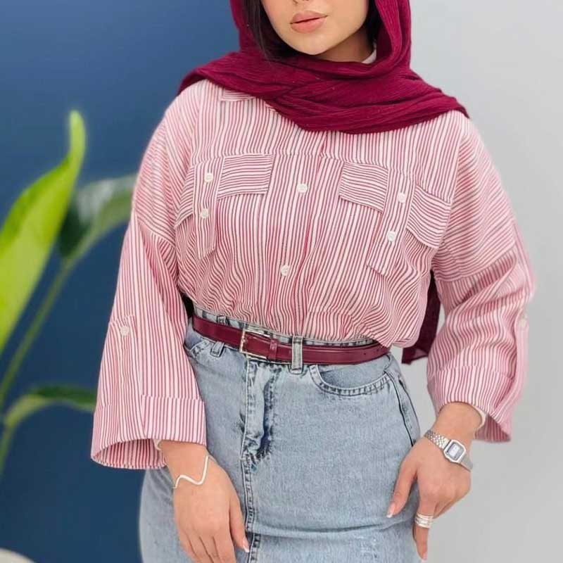 مانتو لش جیب صلیبی (پک 6 عددی)