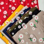 تیشرت چاپ پفکی گل (پک 6 عددی)