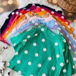 کراپ بابونه چاپ پفکی (پک 6 عددی)