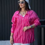 شومیز جیبدار جلو دکمه پری (پک 7 عددی)