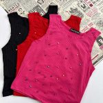 نیمتنه یقه گرد مرواریدی (پک 5 عددی)