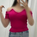 کراپ یقه هفت سرشانه زنجیر (پک 6 عددی)