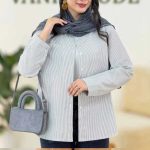 شومیز مانتویی راه راه (پک 3 عددی)