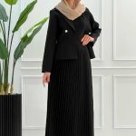 ست کت و دامن پیلیسه (پک 3 عددی)