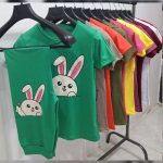 تیشرت شلوارک(چاپ خرگوش) (پک 5 عددی)