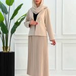 ست کت و دامن پیلیسه (پک 3 عددی)