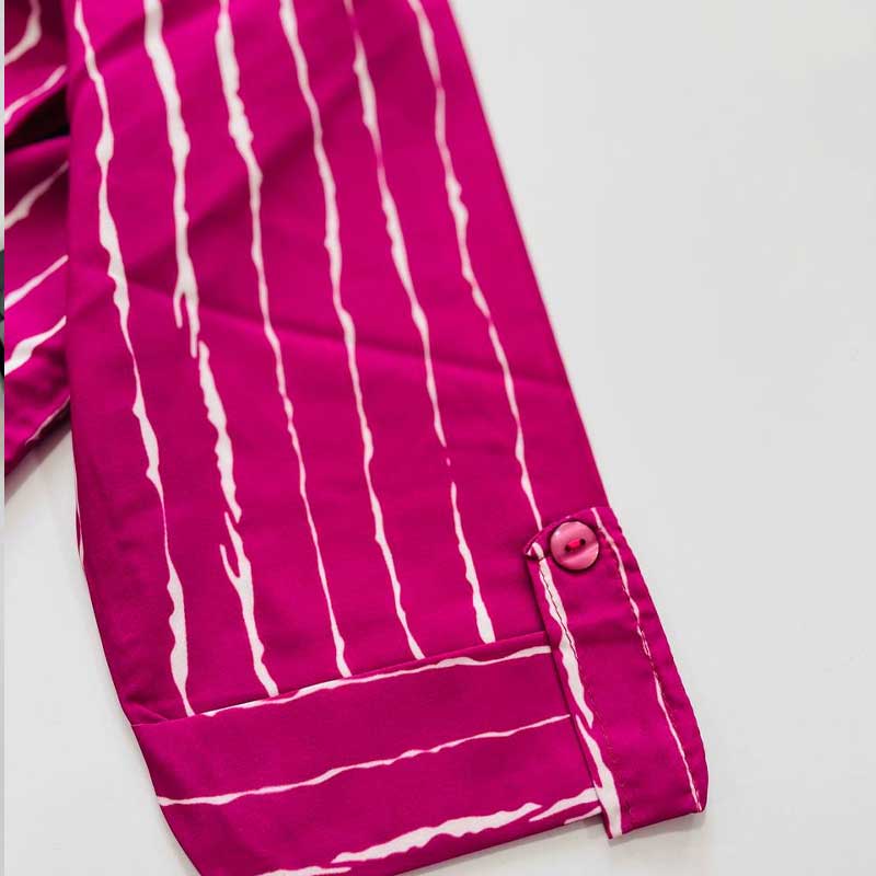 شومیز جلو دکمه پری خط ریز کد 2 (پک 5 عددی)