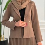 ست کت و دامن پیلیسه (پک 3 عددی)