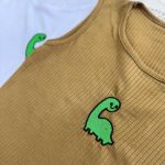 تاپ گلدوزی دایناسور (پک 6 عددی)