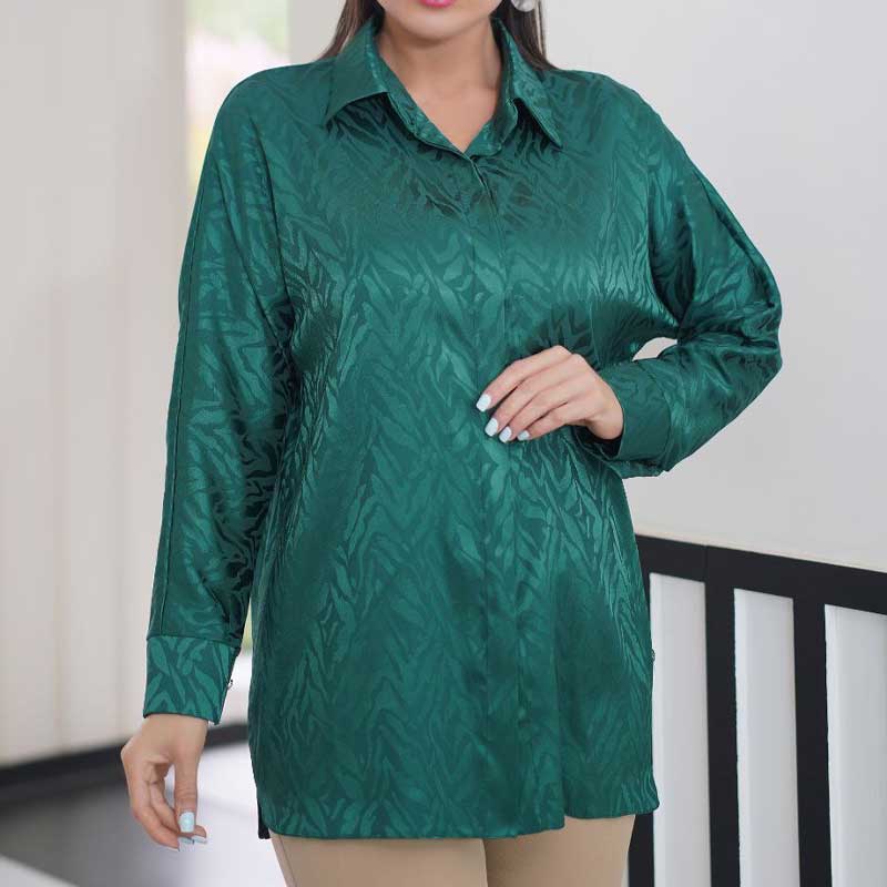 شومیز ساتن ابریشم دکمه‌مخفی (پک 6 عددی)