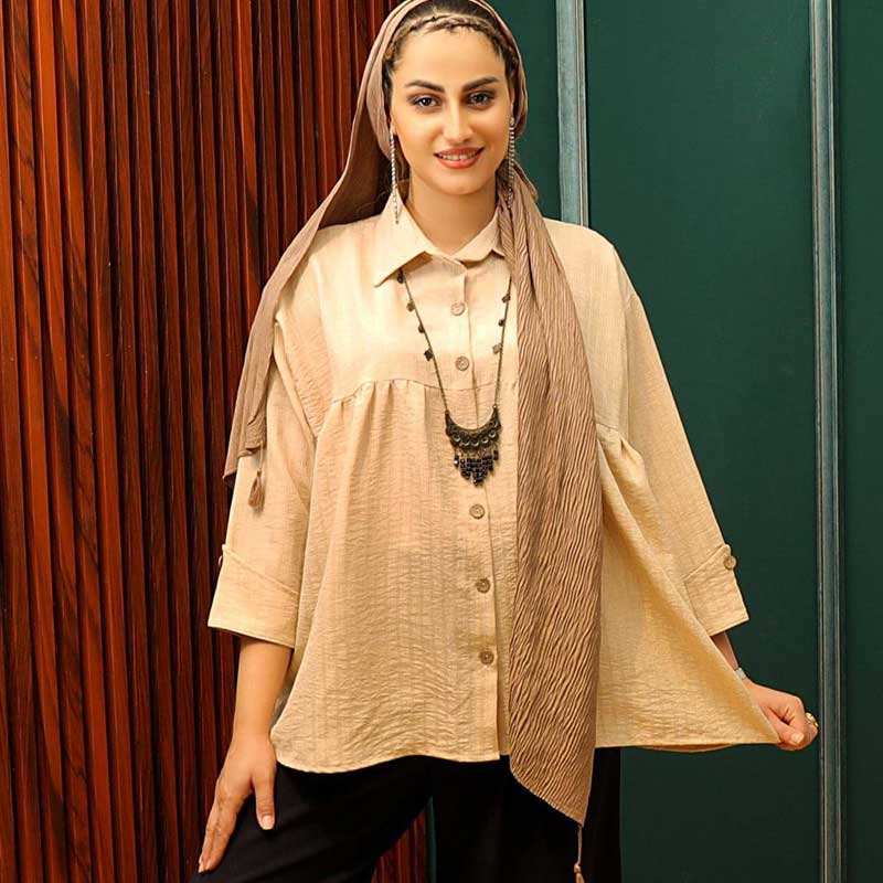 شومیز مانتوی عروسکی شانتن زیپی (پک 7 عددی)