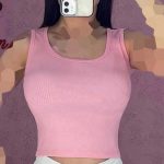 کراپ نیمتنه یقه خشتی بیسیک (پک 7 عددی)