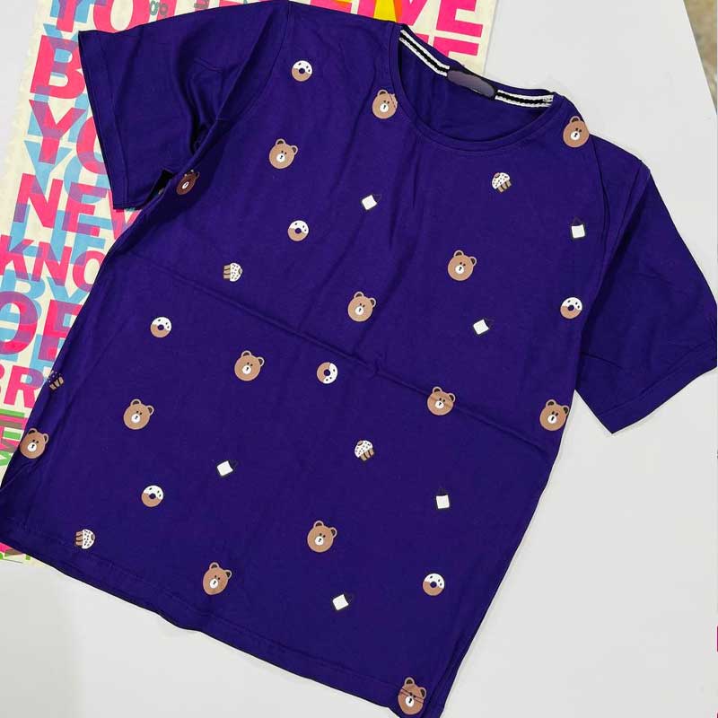 باکسی عروسکی چاپ خرس ( پک 4 عددی)