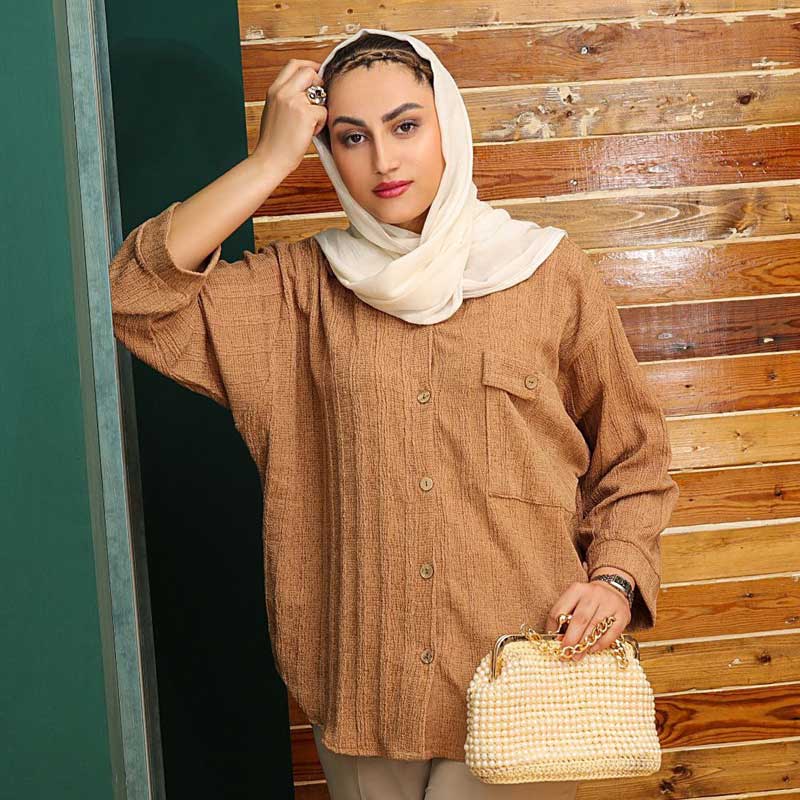 شومیز مانتوی تک جیب (پک 6 عددی)