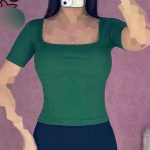 تیشرت یقه خشتی (پک 6 عددی)