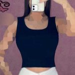 کراپ نیمتنه یقه خشتی بیسیک (پک 7 عددی)