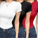 تیشرت بیسیک یقه گرد  (پک 6 عددی)