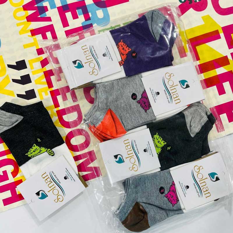 جوراب زنانه نیم ساق (پک 12 عددی)