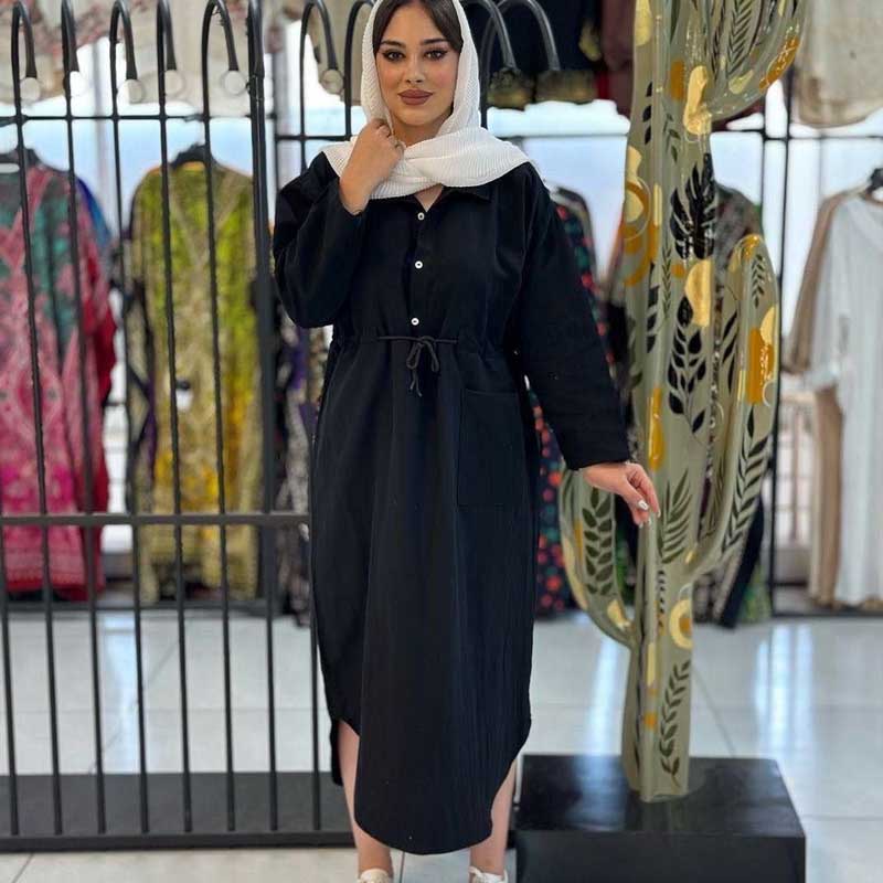 کفتان دکمه دار تک جیب کمربندی (پک 4 عددی)