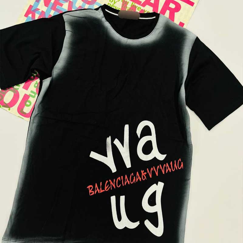 تیشرت باکسی چاپ اسپری ( پک 4 عددی)