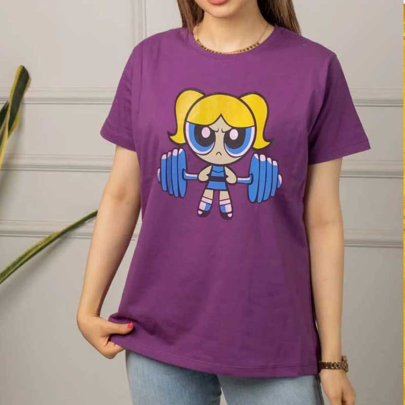 تیشرت تین چاپ دختر بدنساز (پک 6 عددی)