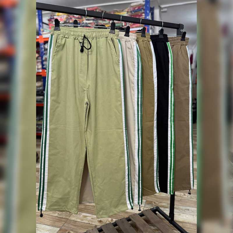 شلوار بگ ۳ نوار نواردار (پک 6 عددی)