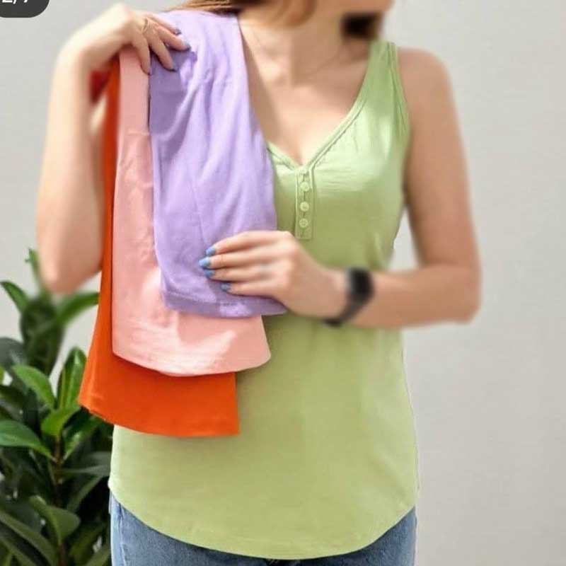 تاپ بلند یقه هفت قواره بزرگ (پک 6 عددی)