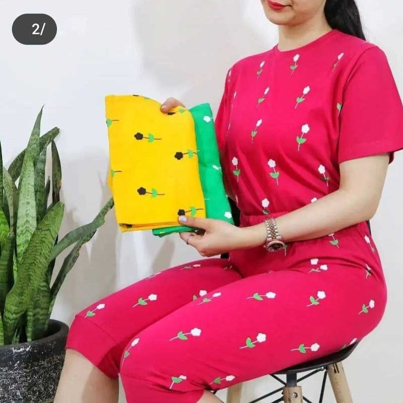 تیشرت شلوارک (چاپ نهال ) (پک 6 عددی)