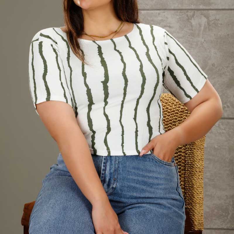 کراپ یقه گرد ساده (پک 6 عددی)