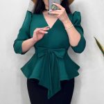 شومیز کتی پاپیونی (پک 8 عددی)